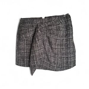 19 Cooper Tweed Mini Skort Size  XS Black And White Lined Preppy